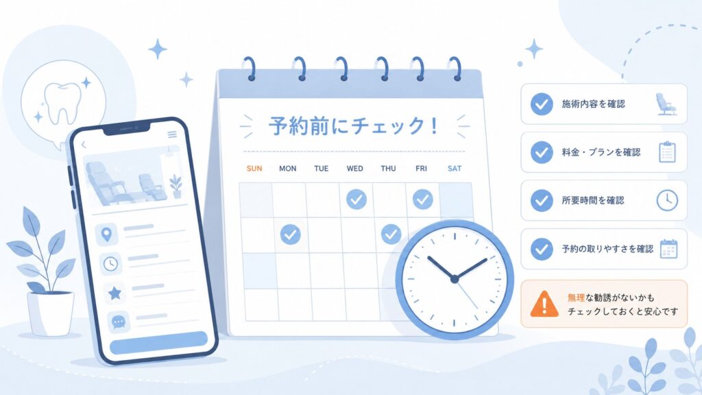 HAKUホワイトニングの営業時間や定休日を予約前に確認する図解