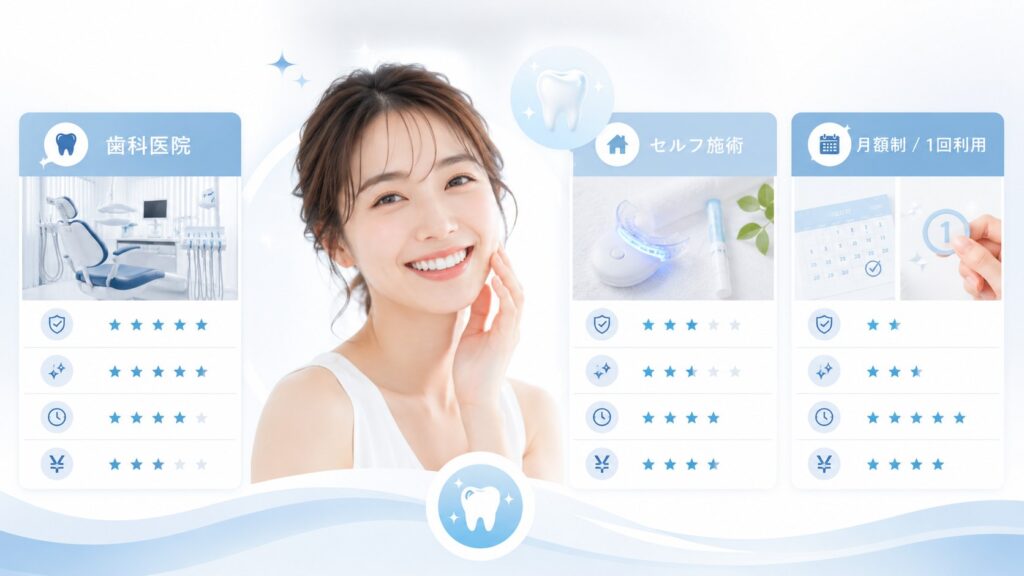 ホワイトニングサービスおすすめ比較のイメージ