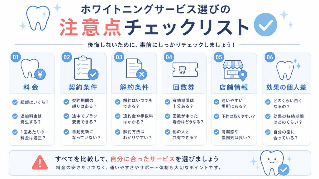 ホワイトニングサービス比較